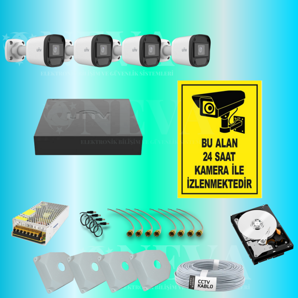 4 lü SET UNV ANALOG KAMERA